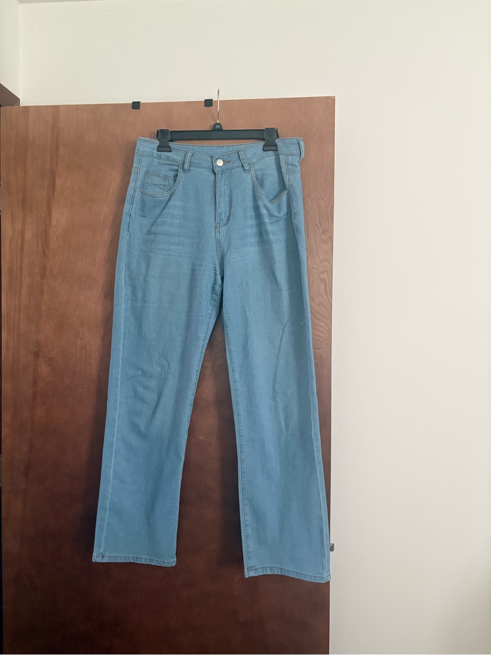 Tik tok viral booty lift jeans new Straight Leg Jeans in Light Blue